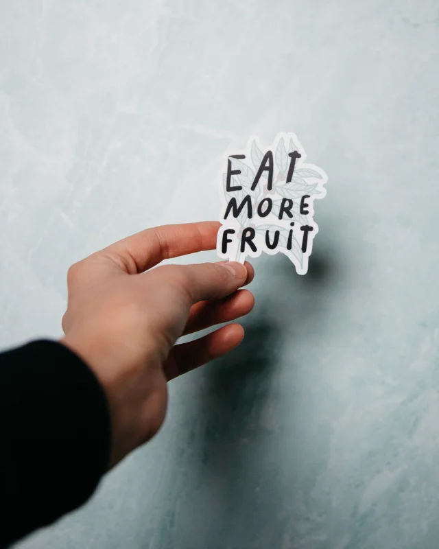 "Eat More Fruit" Sticker