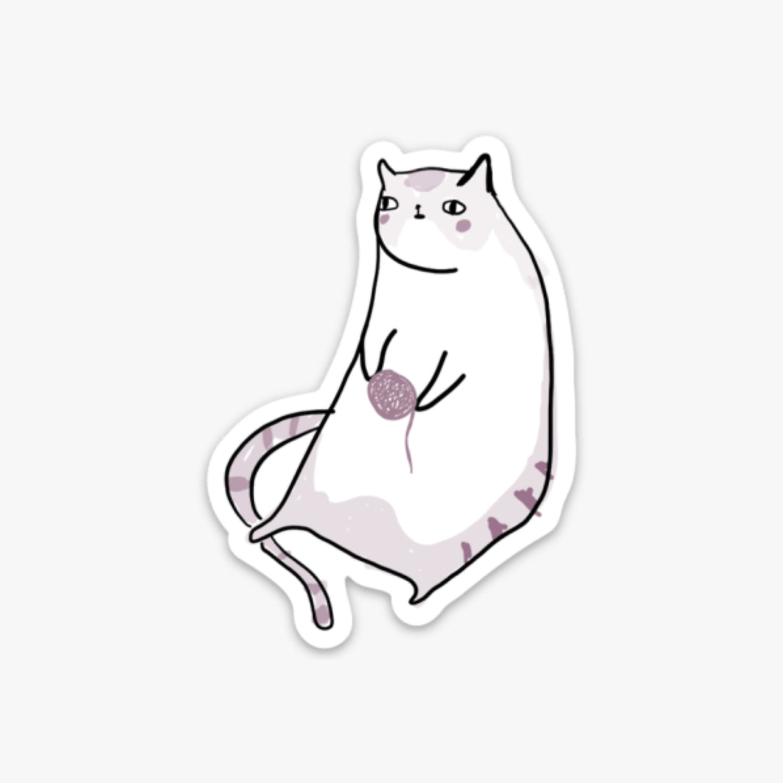 Slouchy Cat Sticker